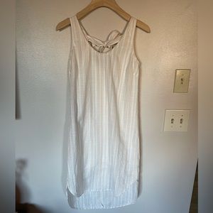 Cloth & Stone Ivory Stripe Dress Size XS White and Tan